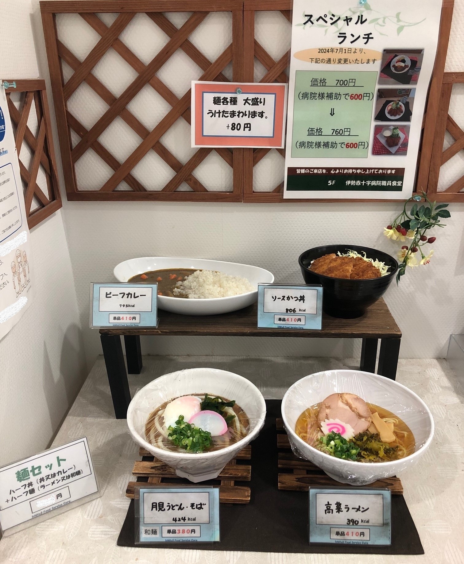 職員食堂のランチ